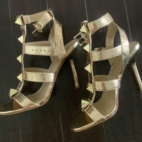 Michael Kors Gold Studded Heels - Picture 11 of 11